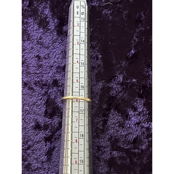 Solid 14k Gold Ring with 6 Diamonds 2 Fresh Water Pearls Size 5.75 Weight 4 Gram - Picture 9 of 9